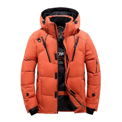Insulated Winter Parka Jacket with Detachable Hood for Men – Windproof Cold Weather Coat for Outdoor Hiking Camping & Everyday Commuting