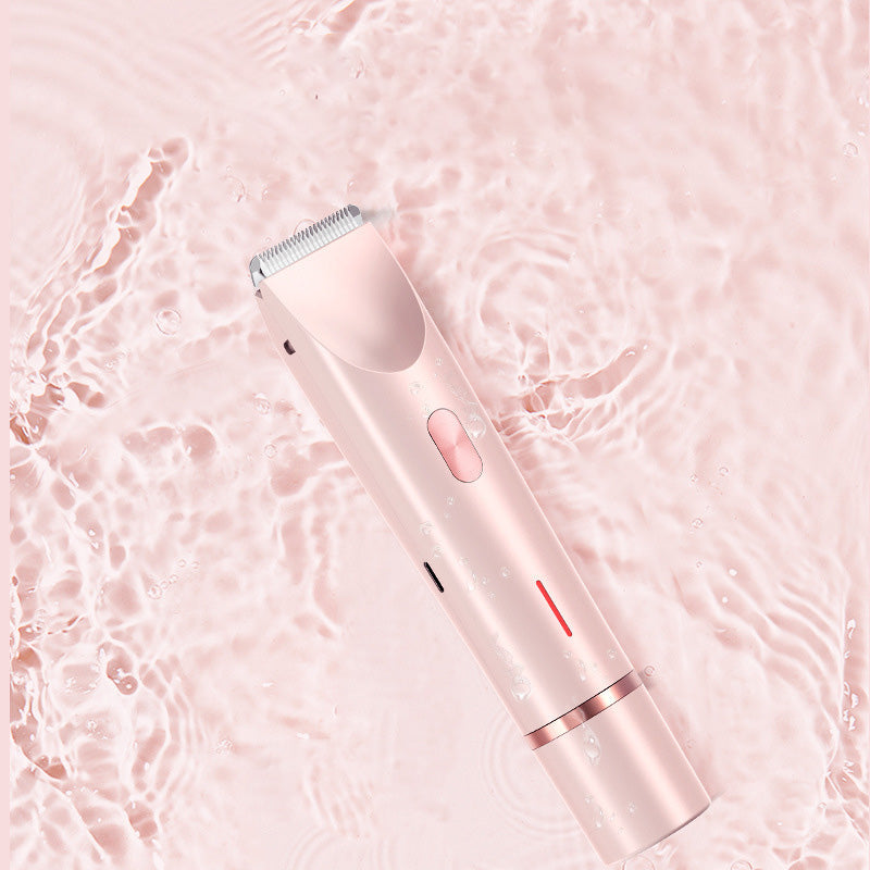 Rechargeable Dual-Head Precision Trimmer for Face, Underarms & Bikini Line – Waterproof IPX7, USB-C Fast Charging, Gentle on Sensitive Skin