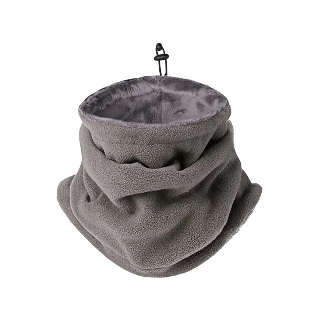 Adjustable Fleece Neck Gaiter with Drawstring for Winter Sports & Outdoor Activities – Versatile Face Cover