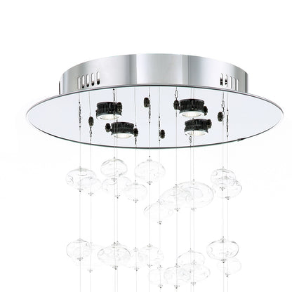 Textured Glass Globe Multi-Light Fixture – Contemporary Overhead Lighting for Dining Rooms & Entryways