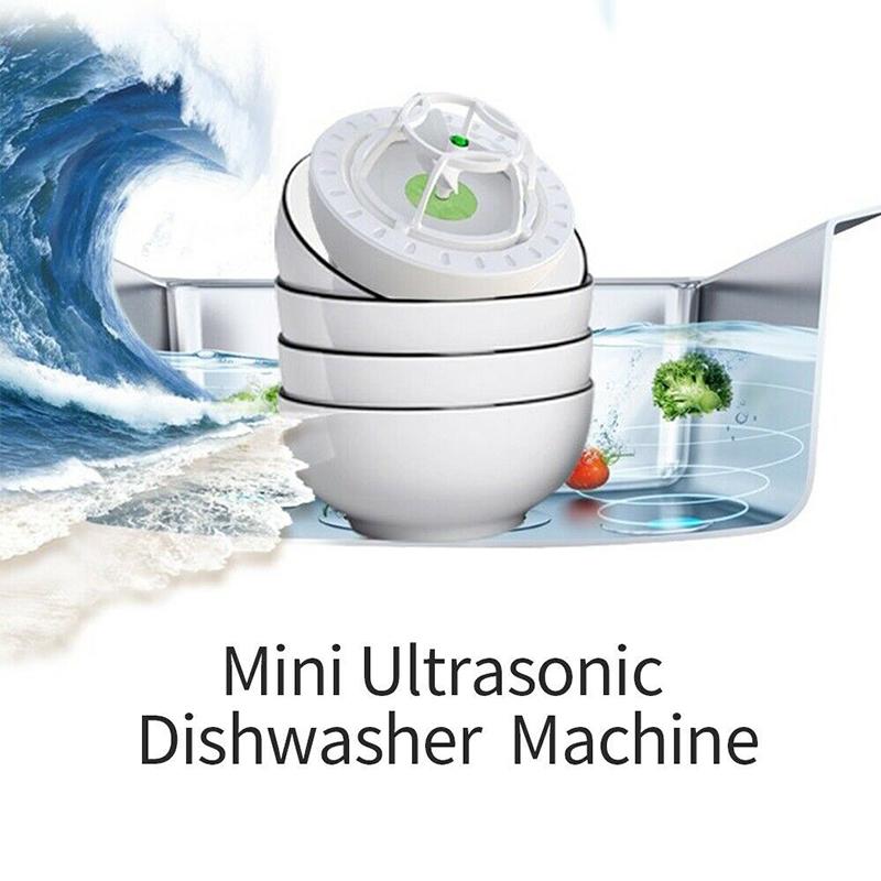 Compact USB-Powered Ultrasonic Cleaning Device for Dishes Glasses Jewelry & Produce 10W 5V Travel-Friendly Bowl Scrubber
