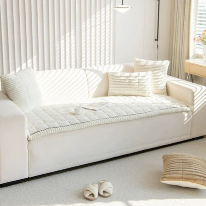 Plush Furniture Throw for Sectionals & Couches – Anti-Slip Fleece Protection for Living Room, Bedroom, Pet-Friendly Homes