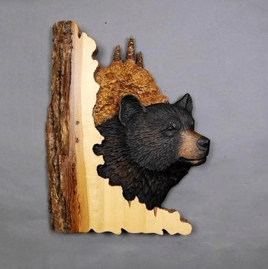 Hand-Carved Wooden Animal Wall Art Sculpture – Rustic 3D Wildlife Decor for Living Room, Bedroom & Office – Lightweight Hanging Home Accent