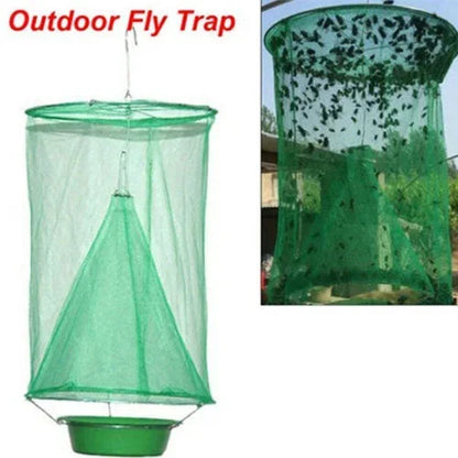 Outdoor Hanging Fly Catcher Trap with Natural Bait Compartment for Yards Barns Patios | Chemical-Free Pest Control Solution