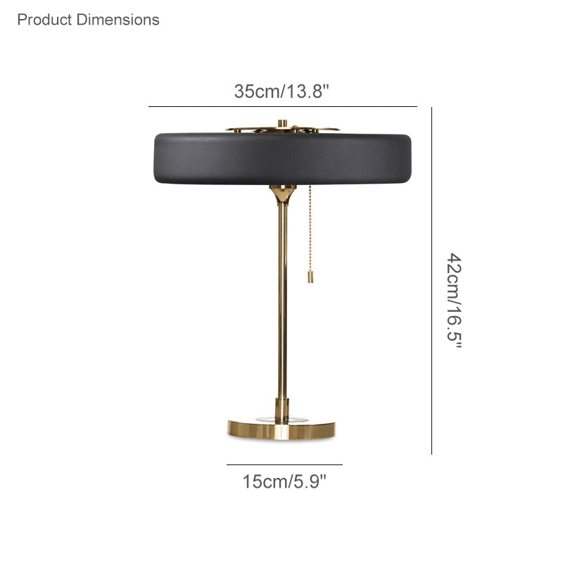 Adjustable Desk Light with Counterweight 10W LED Brass Finish Midcentury Modern Pull Chain Switch for Nightstand Office Home