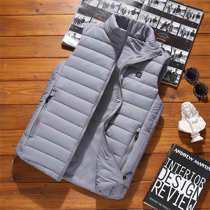 Electric Heated Vest with USB Warming Zones for Men & Women Winter Body Heat Therapy Jacket Soft Shell Thermal Waistcoat with Temperature