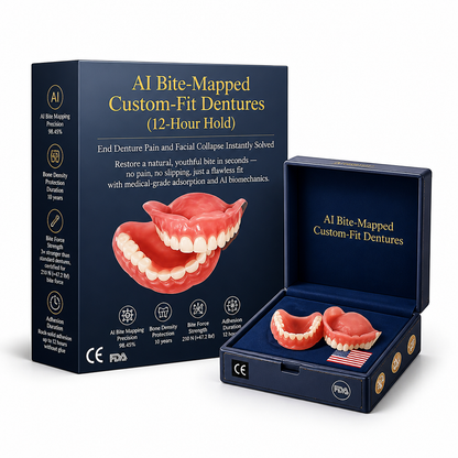 AI Bite-Mapped Custom-Fit Dentures (12-Hour Hold)
