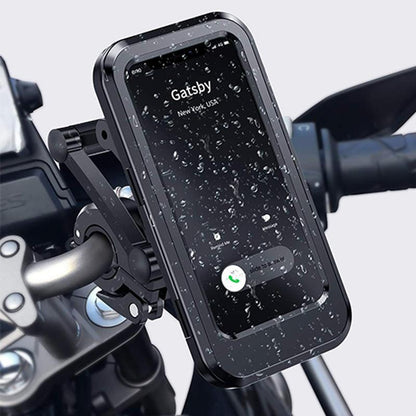Waterproof Bike Phone Mount with Wireless Charging & 5000mAh Power Bank for E-Bikes & Motorcycles