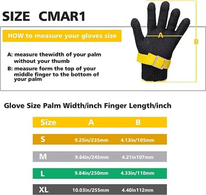 Cut-Resistant Stainless Steel Mesh Safety Glove for Kitchen, Oyster Shucking, Fishing & Food Prep