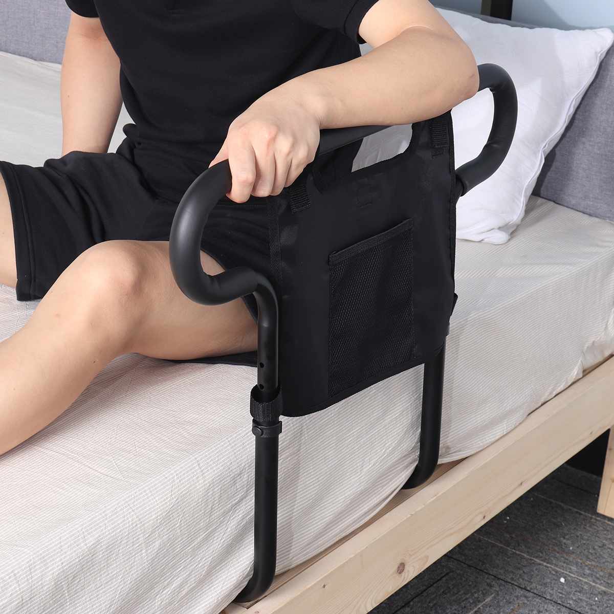 Comfort Guard | Bed Safety Rail for Seniors with Storage Pouch | Enhanced Support for Independence