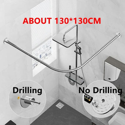 ARCFLEX – L Shaped Telescopic Shower Curtain Rod