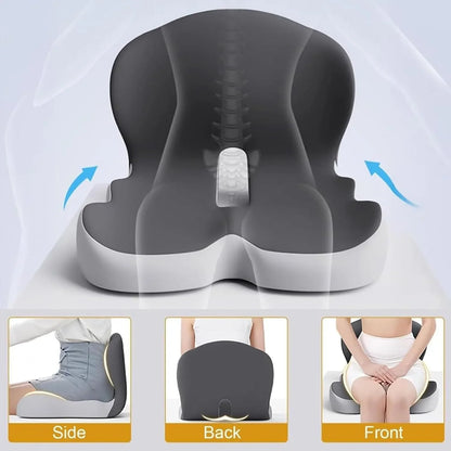 Sitzkissen Orthopädischer Memory-Schaum Abnehmbarer & Waschbarer Bezug