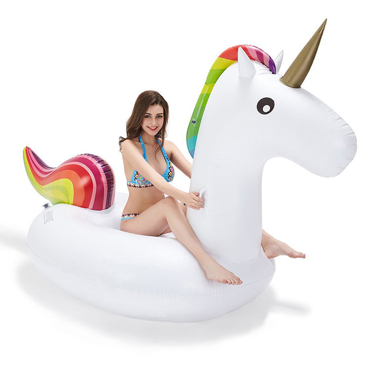 Ortekor Unicorn Inflatable Swimming Toy | Durable PVC Design with Easy Inflation for Summer Fun
