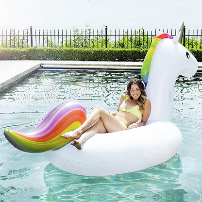 Ortekor Unicorn Inflatable Swimming Toy | Durable PVC Design with Easy Inflation for Summer Fun