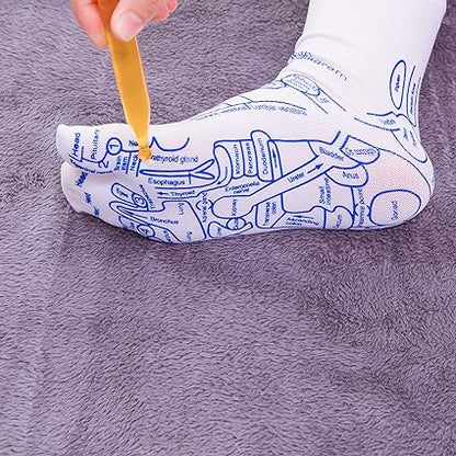 Reflexology Massage Socks with Pressure Point Zones for Natural Pain Relief & Wellness | Therapeutic Acupressure Foot Therapy Socks for