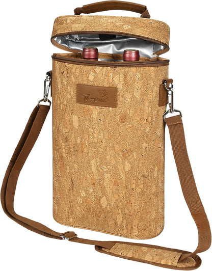 Insulated Wine Tote Carrier Bag with Padded Design | Leakproof Cooler for Travel and Parties