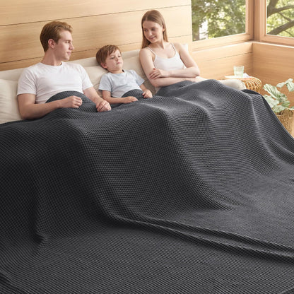 Ortekor Cozy Comfort | %100 Cotton Blanket with Waffle Weave Design | Lightweight & Breathable for Year-Round Use