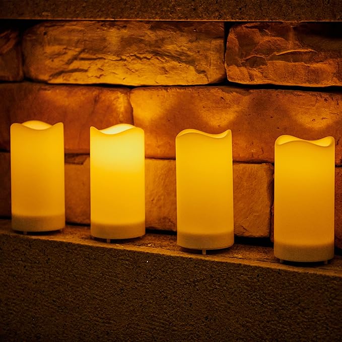 Battery-Powered LED Pillar Candles with Realistic Drip Design for Home Decor, Bedroom & Living Room Ambiance