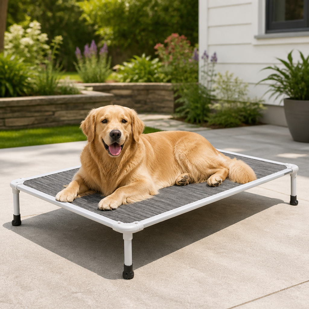 Ortekor Chew-Proof Aluminum Frame Elevated Dog Bed (Indoor/Outdoor)