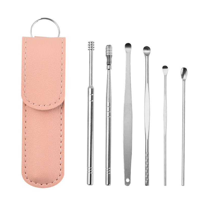 Stainless Steel Ear Cleaning Tool Set with Portable Case for Safe Wax Removal | Reusable Earwax Remover Kit for Adults and Kids | Profession