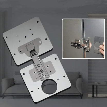 Cabinet Door Hinge Reinforcement Brackets Steel Repair Kit 3-Pack for Kitchen Bathroom Furniture Restoration Quick Fix Solution