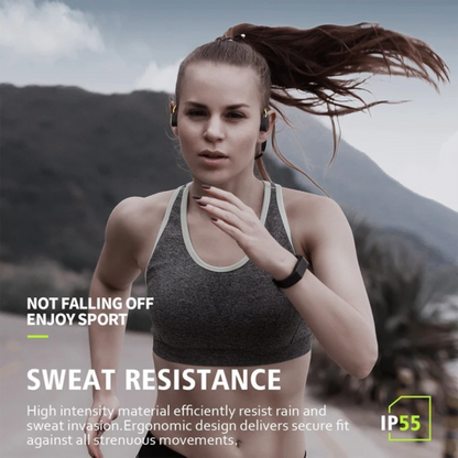 Open-Ear Bluetooth Sports Headset with Built-In Mic for Running & Cycling – Sweatproof Wireless Design for Active Lifestyles