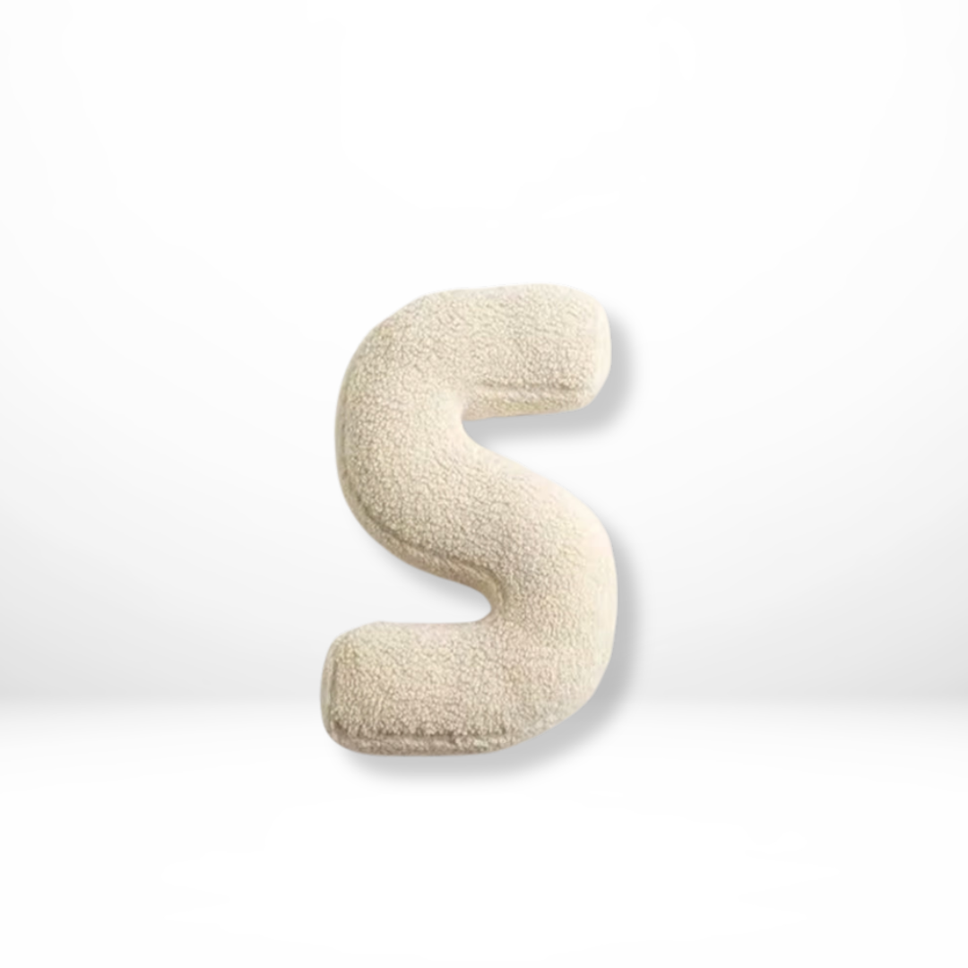 Letter-Shaped Velvet Throw Pillow — Personalized Initial Cushion for Couch, Bed & Nursery Décor