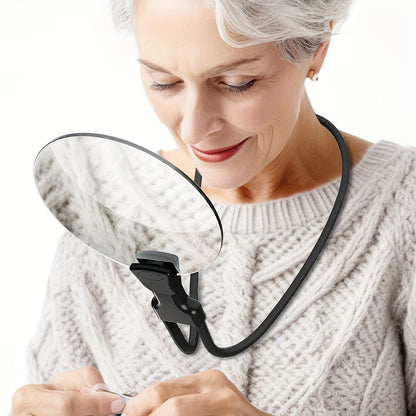 Hands-Free 5X Magnifying Glass Neck Lanyard for Reading & Crafts – Adjustable Wearable Magnifier for Low Vision & Seniors