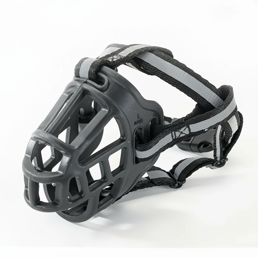 Breathable Mesh Dog Muzzle with Adjustable Straps for Training, Grooming & Safe Walks | Anti-Bite Pet Guard for Small to Large Dogs