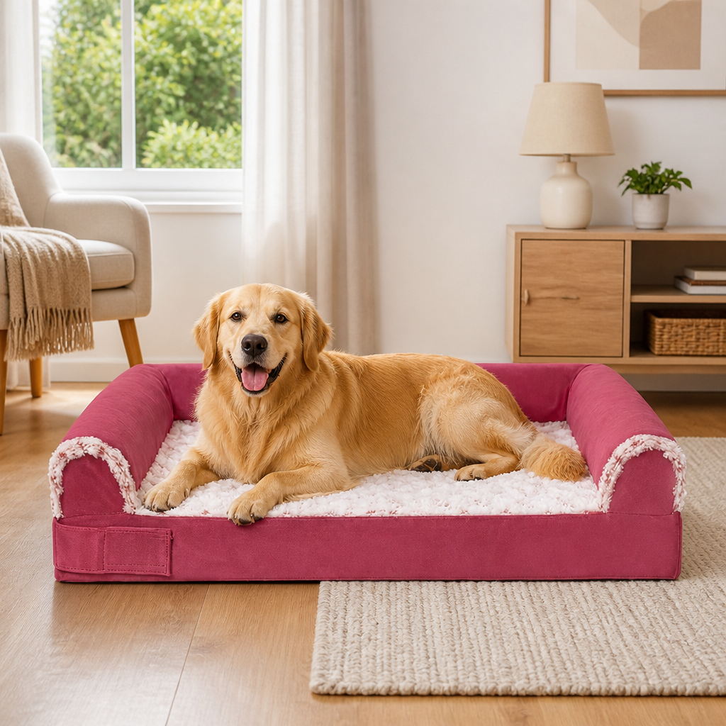 Ortekor Orthopedic Memory Foam & Non-Slip Dog Bed (Removable Cover)