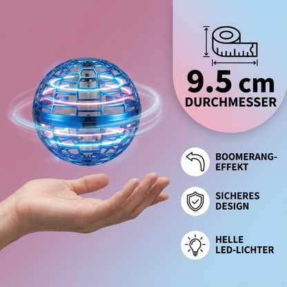 LED Hover Ball Flying Orb Toy with Light-Up Effects for Kids & Adults Indoor Outdoor Play Rechargeable