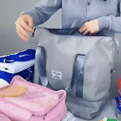 Foldable Travel Bag Waterproof Padded Laptop Pocket