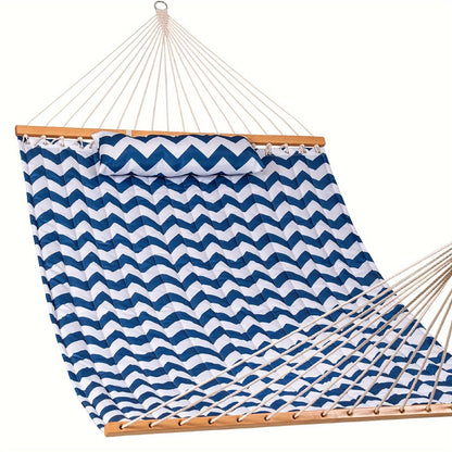 Double Layered Quilted Hammock for Patio and Poolside Relaxation