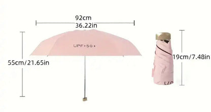 Ortekor Pocket Umbrella | Compact Windproof & UV Protection | Travel-Friendly Design for All Weather