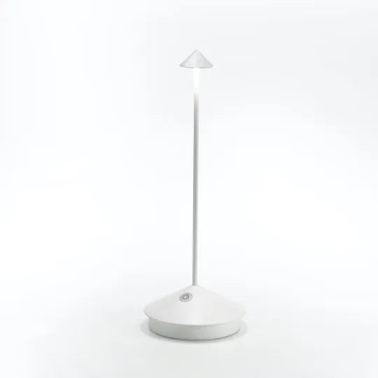 Rechargeable LED Desk Lamp with Dimmer - Cordless Aluminum Light for Patio, Dining & Bedside - 11.4 in Tall, 2700K Warm Glow, USB Powered fo