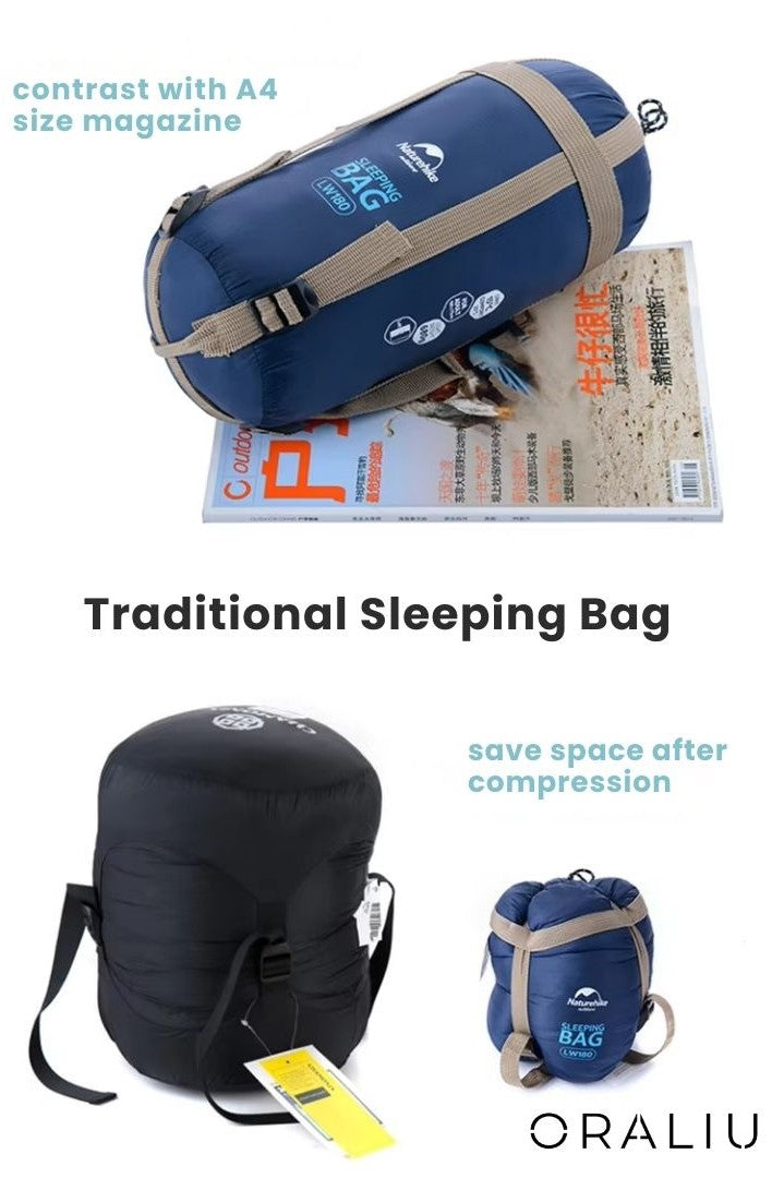 Ortekor Lightweight Sleeping Bag | Summer Camping Bag with Compact Design | Portable & Comfortable for Outdoor Adventures