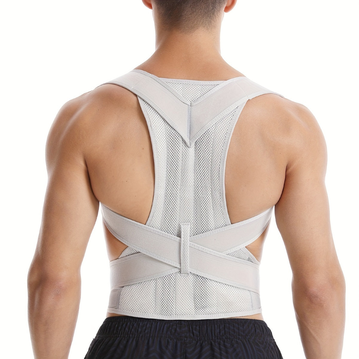 Adjustable Posture Corrector Brace for Back Support – Breathable Neoprene Upper Back Straightener for Men & Women