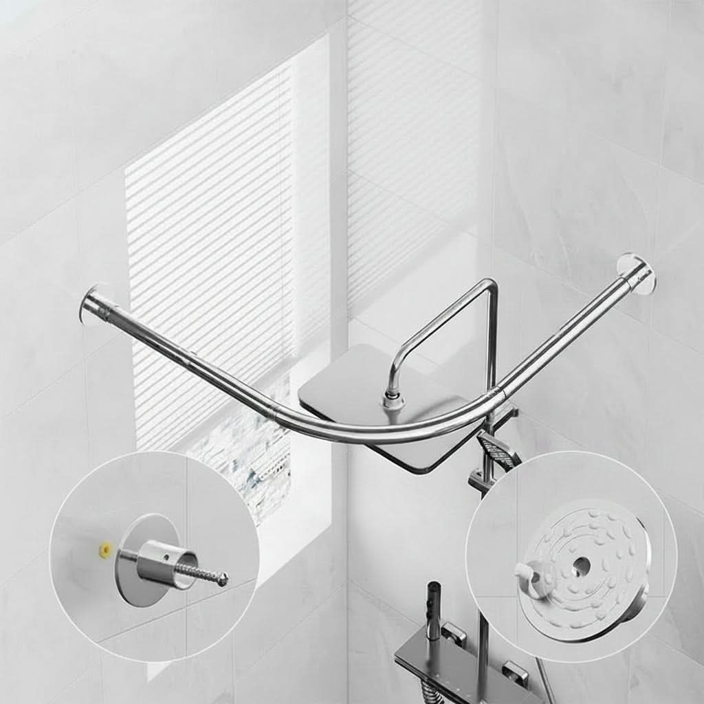 ARCFLEX – L Shaped Telescopic Shower Curtain Rod
