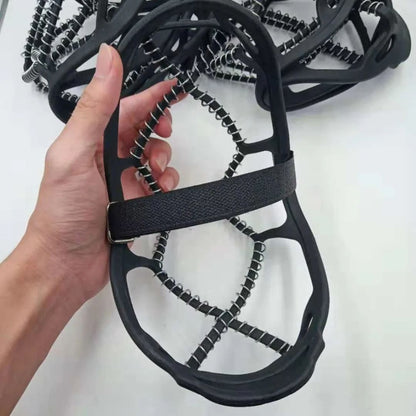 Ice Traction Cleats with Steel Coils for Snow & Ice Walking – Winter Shoe Grips for Men & Women