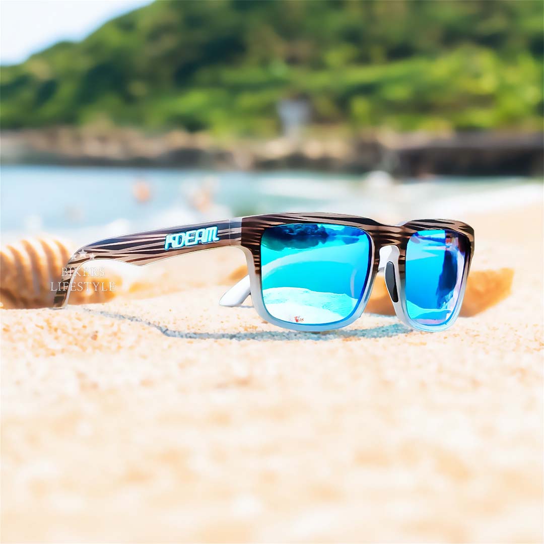 Polarized Riding Sunglasses with Blue Light Filter & UV400 Protection for Motorcycle & City Driving