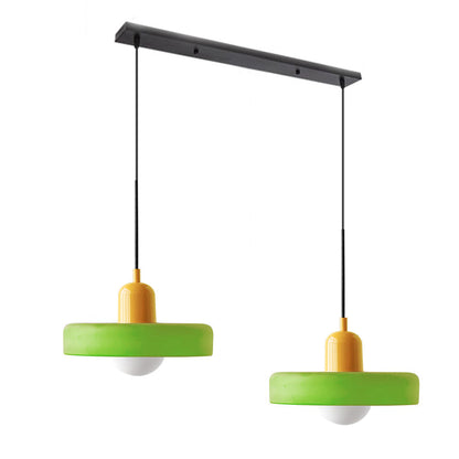 Dual-Shade Glass Hanging Light Fixture G9 Socket 14 Inch Ceiling Mount for Kitchen Island Dining Table Living Room Modern Overhead Lighting
