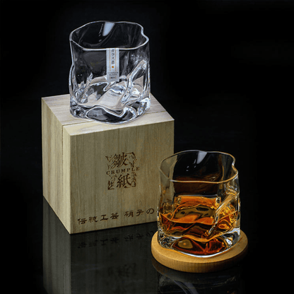 Hand-Cut Crystal Whiskey Tumbler with Traditional Faceted Pattern for Home Bar