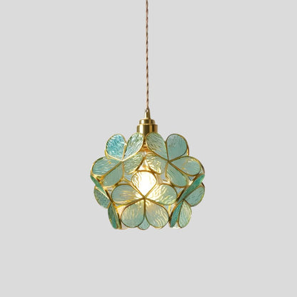 Stained Glass Pendant Light – Handcrafted Vintage Ceiling Fixture with Adjustable Chain for Dining Room, Kitchen, Restaurant | E26 Base