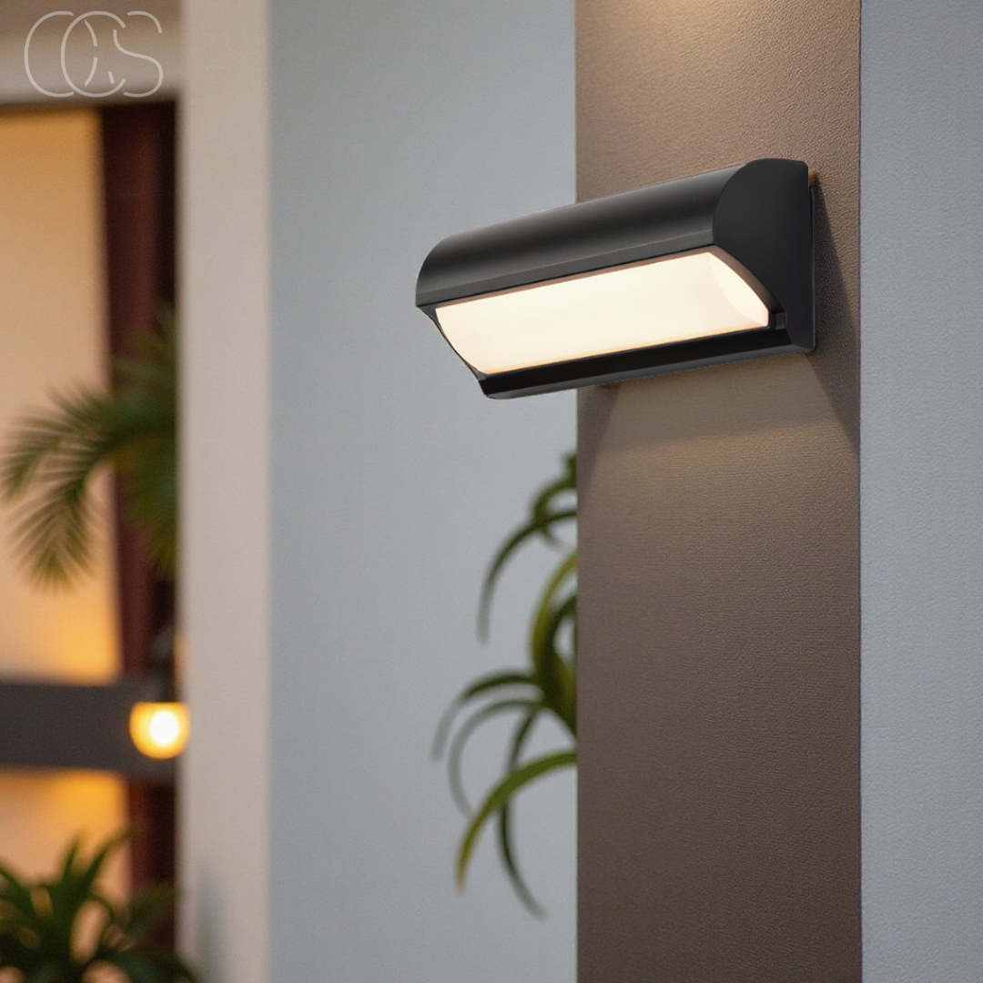 Outdoor LED Wall Light Fixture Black Modern Waterproof Sconce for Patio Garden Entryway 960 Lumens Warm White 3000K IP65 Rated