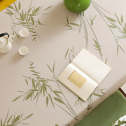 Elysian Zen Tablecloth - Durable Polyester, Bamboo-Inspired Design