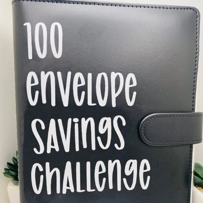 Cash Savings Tracker Organizer with 100 Labeled Pockets – Money Management Planner System – A5 Budget Book with Reusable Chart for