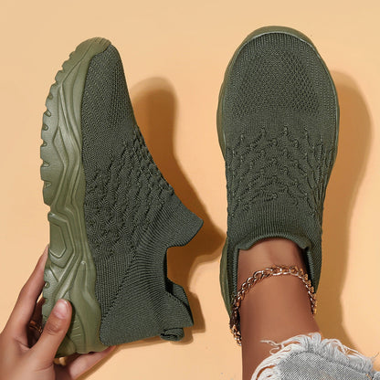 Lightweight Orthopedic Slip-On Sneakers Women's Cushioned Walking Shoes for Everyday Wear Breathable Canvas Footwear