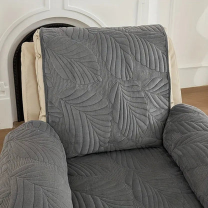 Botanical Print Furniture Protector for Recliners – Anti-Slip Stretch Chair Cover for Living Room & Home Office