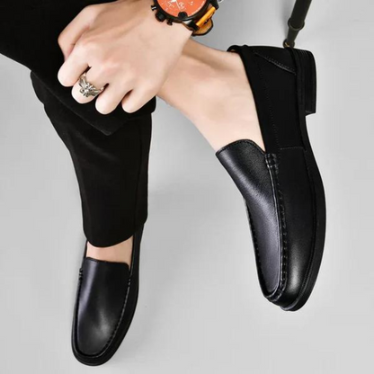 Men's Genuine Leather Loafers Slip-On Dress Shoes for Business Casual Wedding Office Formal Occasions Classic Italian Style Handcrafted