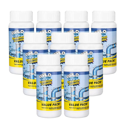 Enzymatic Foaming Powder Pipe Opener for Kitchen & Bathroom Drains, Clears Hair & Grease Clogs, Safe Non-Corrosive Formula for All Plumbing,